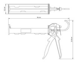 Pistola para Tubo de Silicone 280 ml Tramontina com Chapas em Aço 43199002