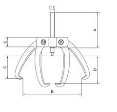 Sacador de Polias 2 Garras Rosca Fina 6'' 44027006 TRAMONTINA