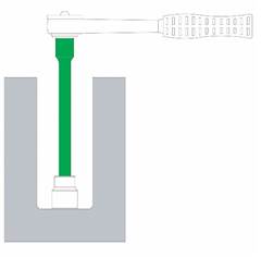 Extensão 5” em Aço Cromo Vanádio - Encaixe 1/2” 