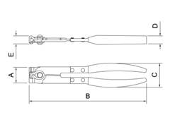 Alicate para Abraçadeiras Radiales 10'' 44054110