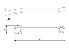 Chave Poligonal Aberta 11x13 mm