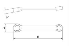 Chave Poligonal Aberta 14x17 mm