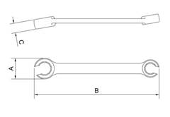 Chave Poligonal Aberta 17x19 mm 