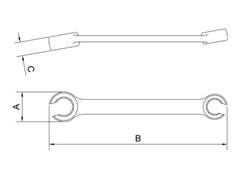 Chave Poligonal Aberta 22x24 mm