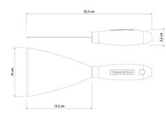 Espátula Rígida 10 cm Tramontina em Aço Carbono com Cabo de Madeira 113x100mm 77394105 