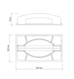 Desempenadeira Corrugada Tramontina em Poliestireno com Cabo e Régua 240x140mm 77380118