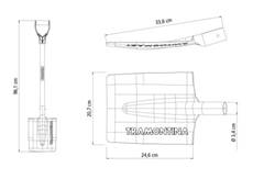 Vanga Quadrada Tramontina 400/20 em Aço com Cabo de Madeira 71 cm com Empunhadura Plástica Reta Ergonômica 77400424