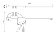 Grampo de Ação Rápida 12” Tramontina com Corpo em Polipropileno e Mandíbulas em Borracha 43194012