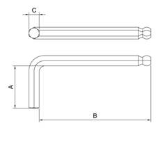 Chave Allen Hexagonal Ponta Abaulada 5,5 mm