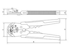 Alicate desencapador de fios aço carbono 8” - TRAMONTINA  44051108