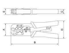 Alicate para crimpar - RJ11, RJ12 e RJ45  TRAMONTINA 44057100