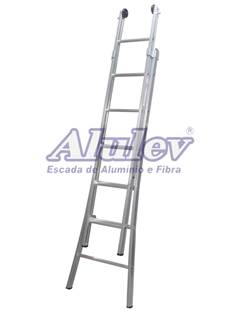 Escada de Alumínio Esticável até 3,90 Alulev Profissional ED107 7 Degraus