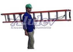 Escada de Fibra Extensível até 7,20m Degrau Redondo Alulex FE823 