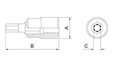 Soquete Hexagonal 1/2” 5mm 44845/105