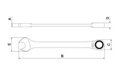 Chave Combinada Com Catraca 44652/115 15mm