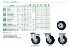 Rodízio Giratório de Borracha de 4” Marcon RM-104 com Freio Cap.60kg