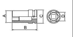 Soquete de Impacto Longo Encaixe 3/4 21mm 44893/121