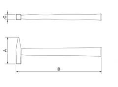 Martelo de Pena com Cabo de Madeira 400G TRAMONTINA 40440006