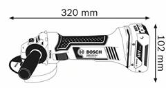 Esmerilhadeira Angular sem fio GWS 18-125V-LI Professional BOSCH