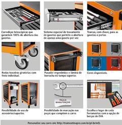 Carro para Ferramentas 7 Gavetas Tramontina 44950011