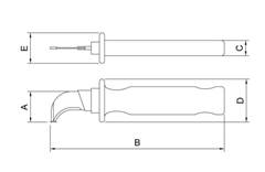 Faca Curva Desencapadora Isolada IEC 60900 - 7'' 