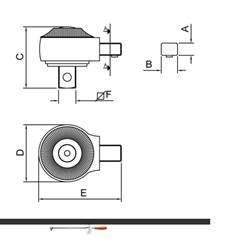 Cabeça Intercambiável Chave Catraca 1/2” Encaixe 14x18 44516/002