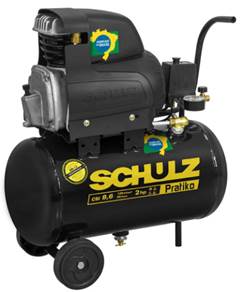 Compressor de Ar Schultz CSI 8.6 Pés 25 litros 2HP 220V