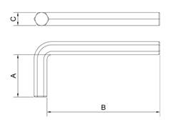 Chave Allen Hexagonal 3/16” 